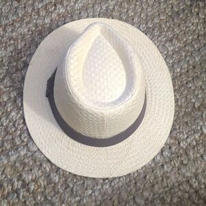 Original Panama Jack Hat LG Fedora Paper *Straw Look* Natural Woven